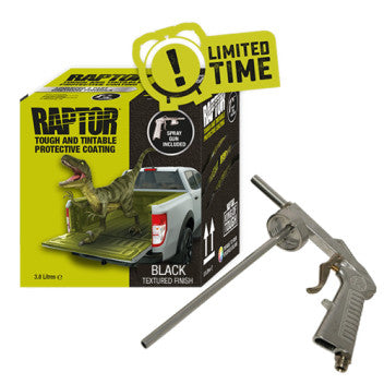 *Limited Time Offer* Raptor Black 4l Spray On Liner Kit with Free Underbody Coating Gun