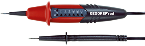 Voltage tester 2-pole 6-400V AC/DC IP65 - Gedore Red
